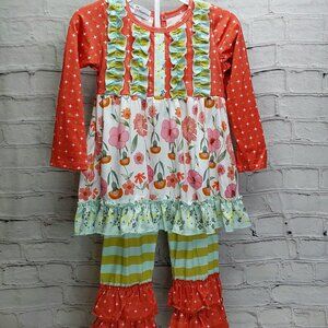 'ADORABLE SWEETNESS' RUFFLE EMPIRE~WAIST TUNIC & LEGGINGS OUTFIT